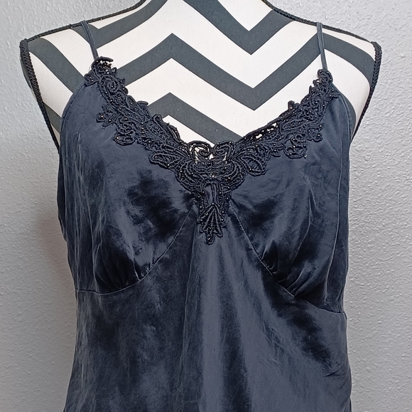 Vintage Bill Blass 100% Silk Embroidered Fairy Babydoll Beaded Neck Cami Top - Picture 3 of 12